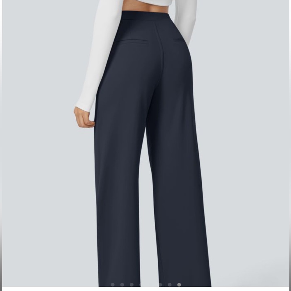 Halara High Waisted Side Pocket Straight Leg Work Pants - Picture 6 of 8